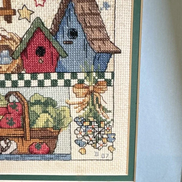 Framed Cross Stitch 'I Love My Garden' Garden Theme Finished Piece. - Picture 2 of 11